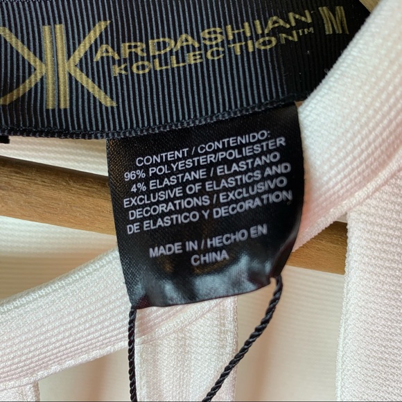 KARDASHIAN KOLLECTION Cut-Out Neckline Dress White - Picture 7 of 8
